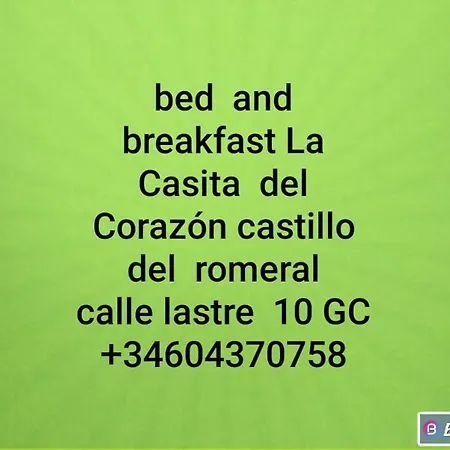 La Casita Del Corazon Frühstückspension Castillo del Romeral